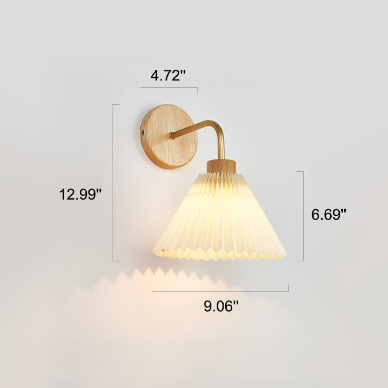 Pleated Umbrella Wall Lamp