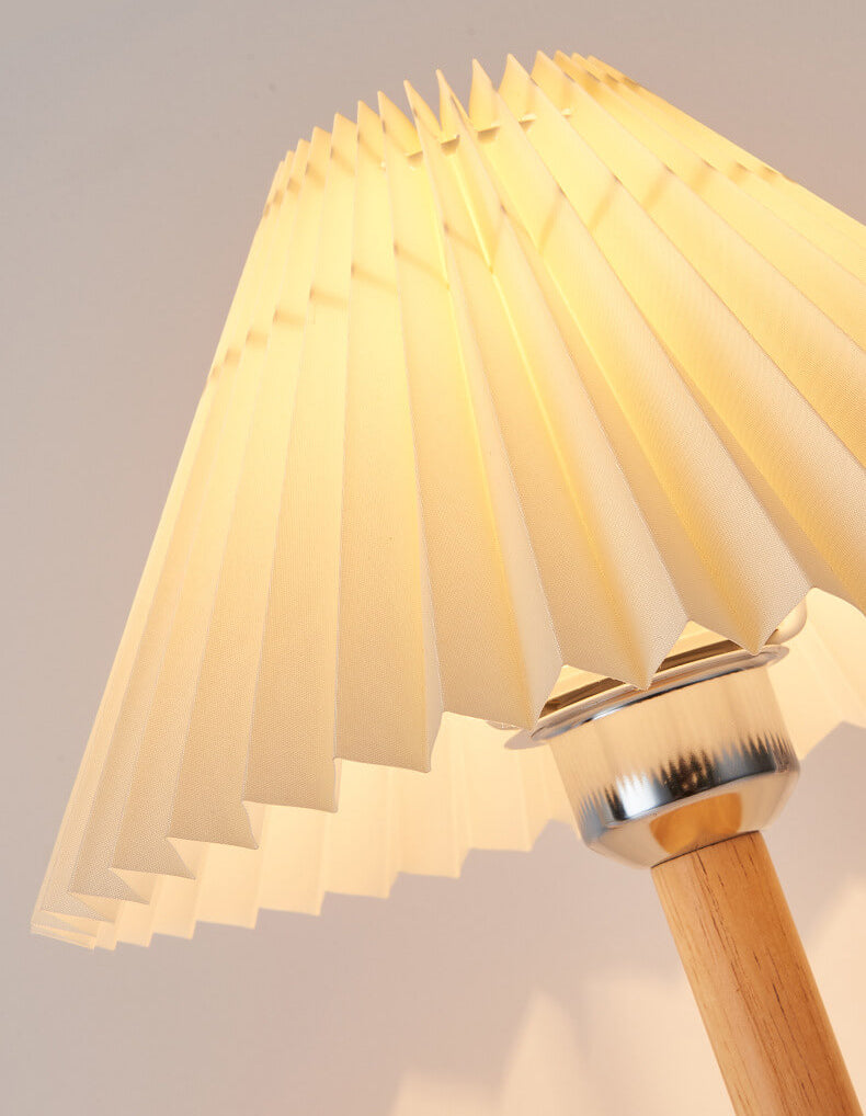 Wooden Pleated Umbrella Wall Lamp