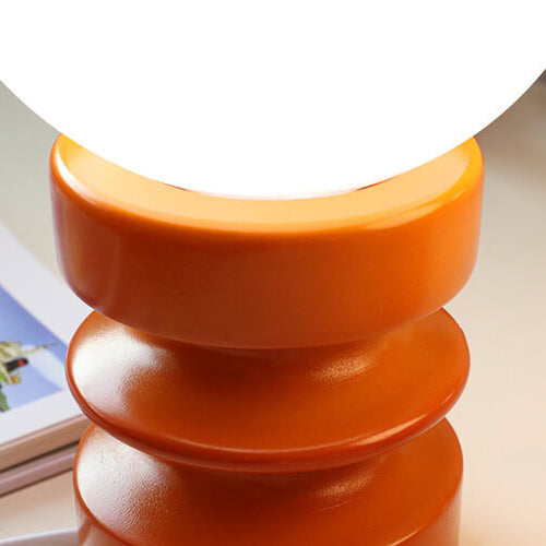Orange Solid Glass Table Lamp