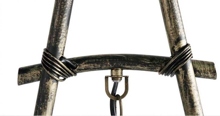 Antique Kerosene Iron Glass Table Lamp