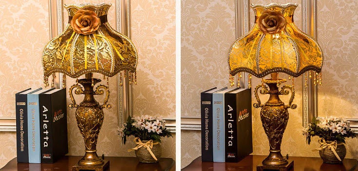 Fabric Antique Table Lamp