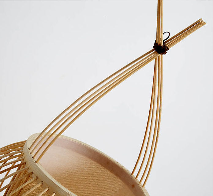 Bamboo Weaving Globe Table Lamp