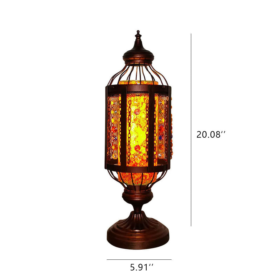 Turkish Stained Glass Lantern Table Lamp