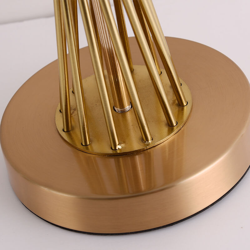 Fabric Gold Linear Table Lamp