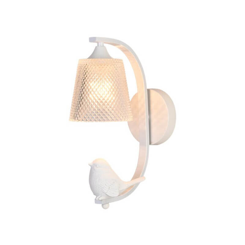 Glass Resin Bird Wall Lamp