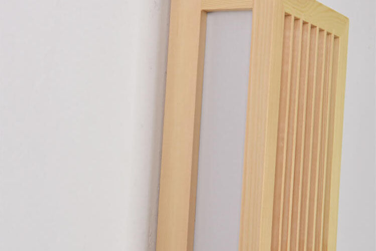 Solid Wood Acrylic Rectangular Wall Lamp