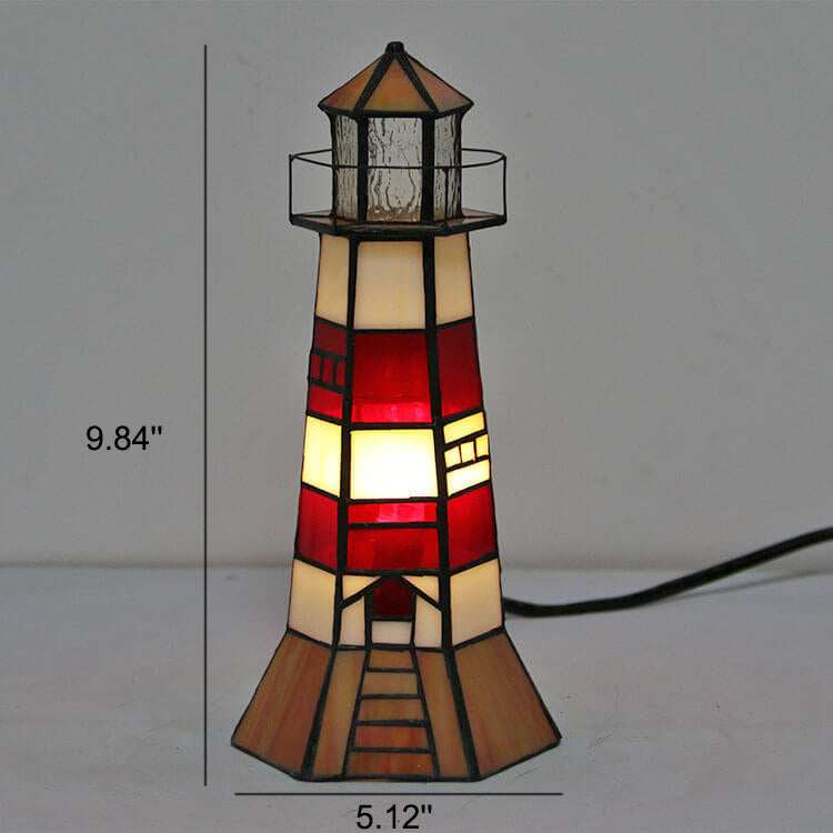 Tower Stained Glass Table Lamp
