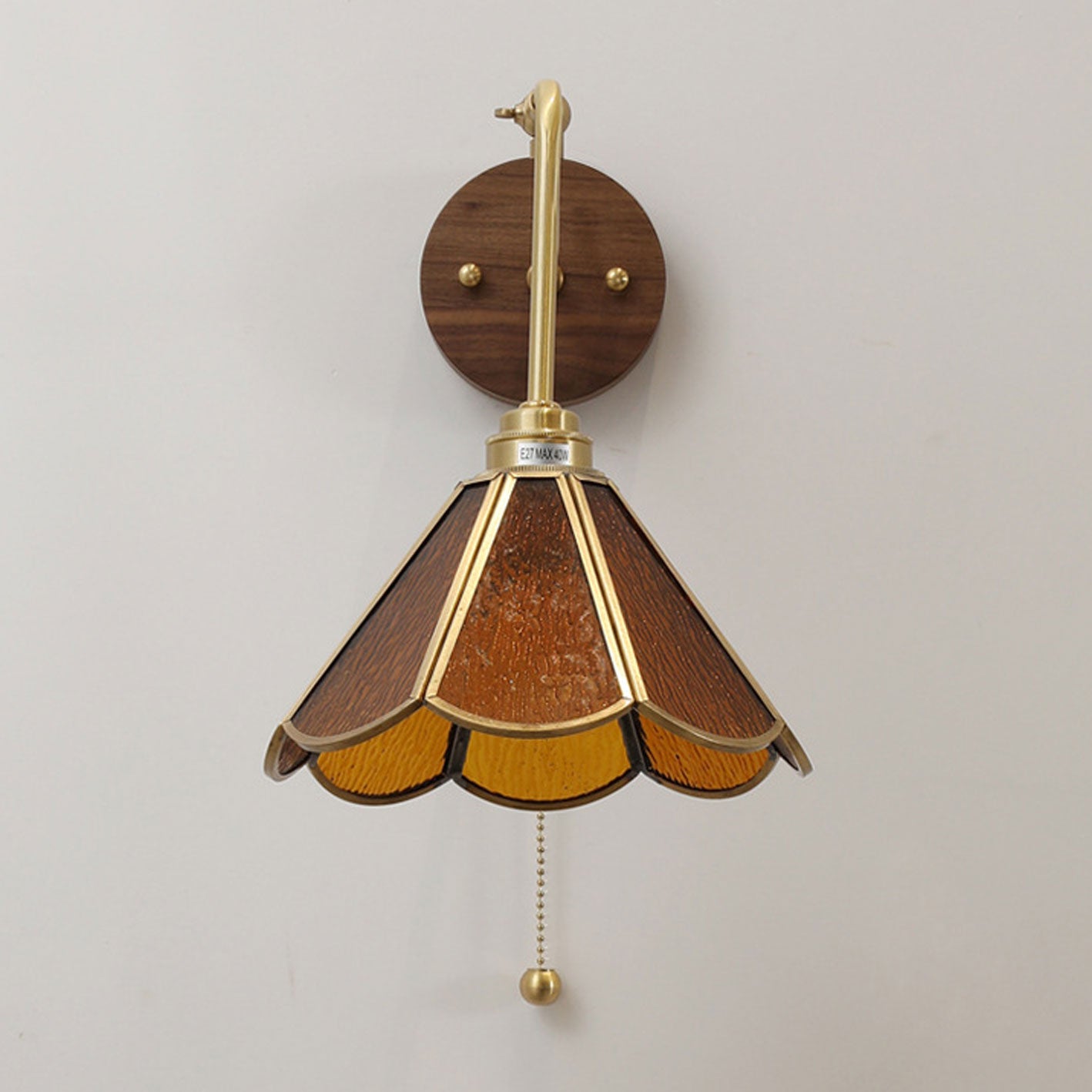 Brass Glass Switch Wall Lamp