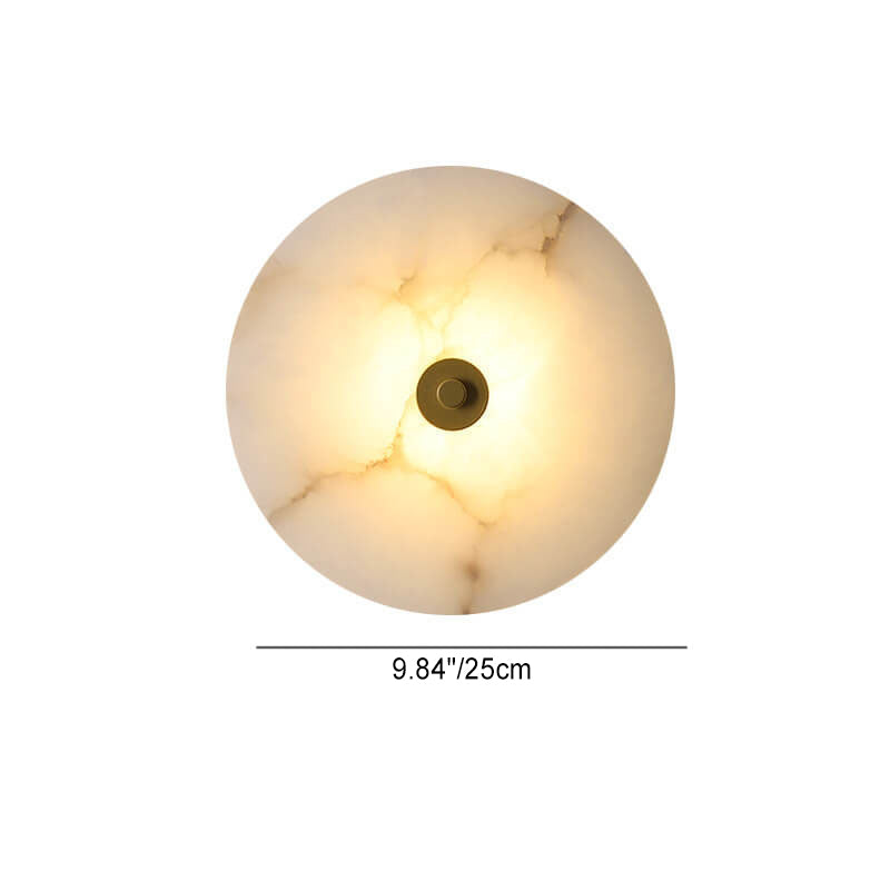 Round Marble Iron Wall Lamp