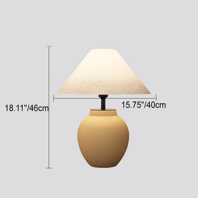 Metal Ceramic Pot Table Lamp