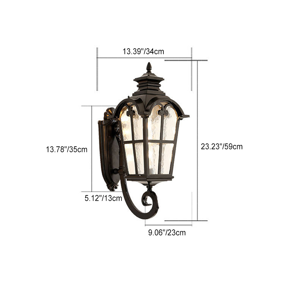Aluminum Glass Cylinder Ripple Outdoor Light