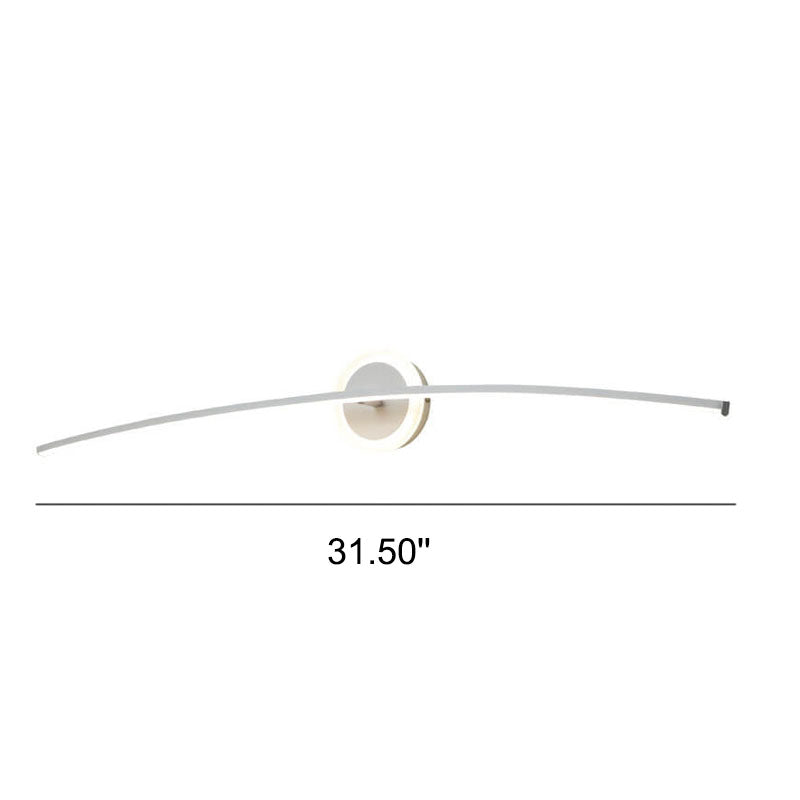 Curved Line Mirror Front Wall Lamp