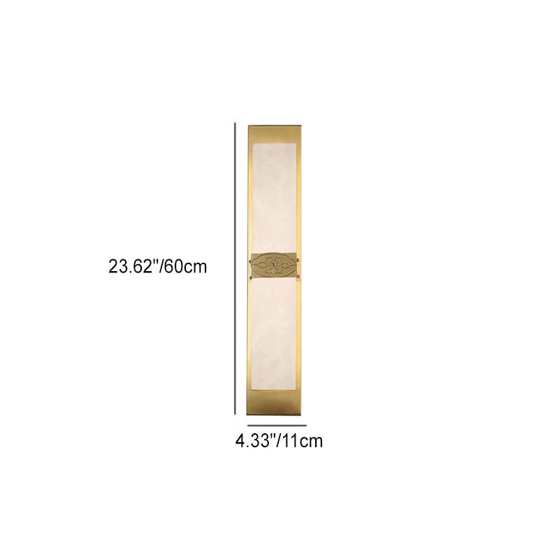 Copper Marble Cubic Strip Wall Lamp