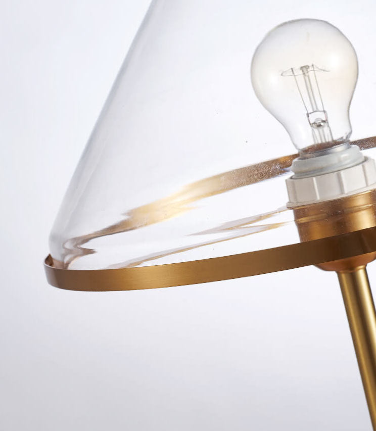 Glass Triangle Table Lamp