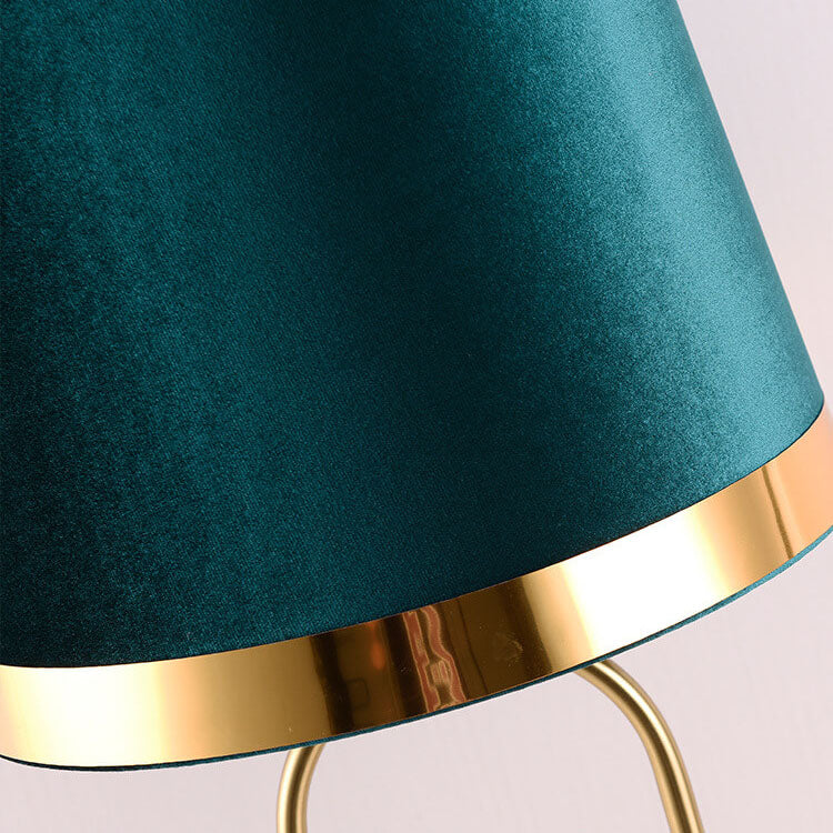 Fabric Gold Oval Ring Table Lamp