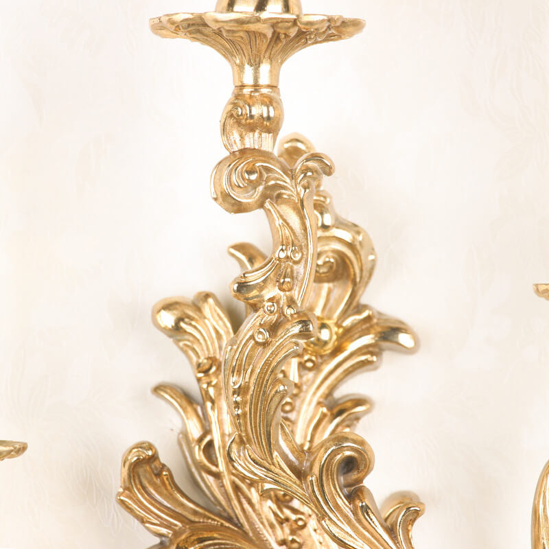 Brass Candle 2/3 2-Light Wall Lamp
