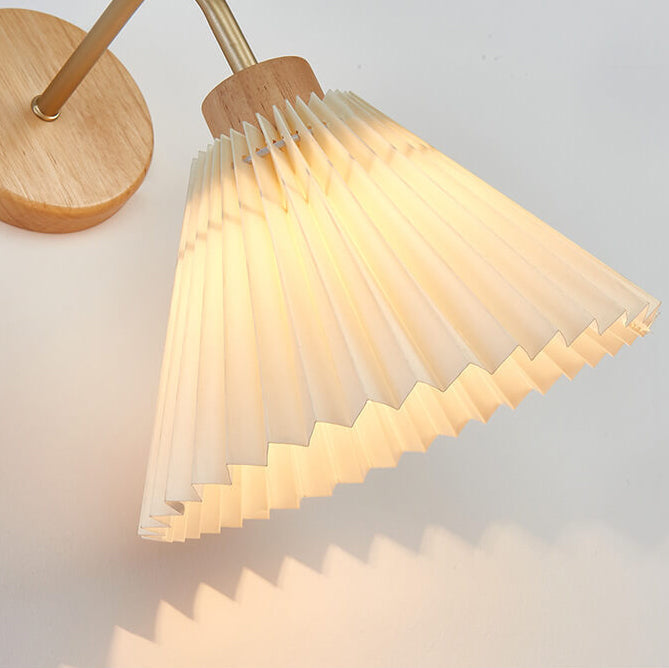 Pleated Umbrella Wall Lamp