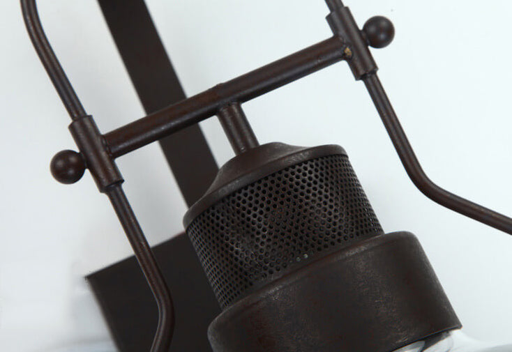 Iron Glass Jar Wall Lamp