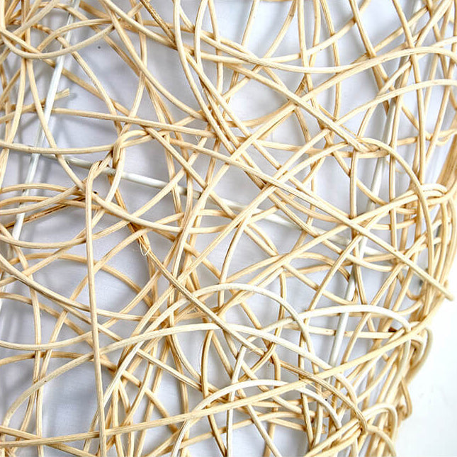Rattan Weaving Half-Cylinder Wall Lamp