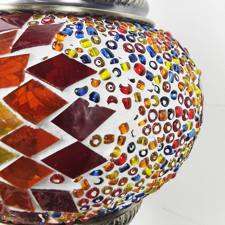 Turkish Stained Glass Globe Table Lamp