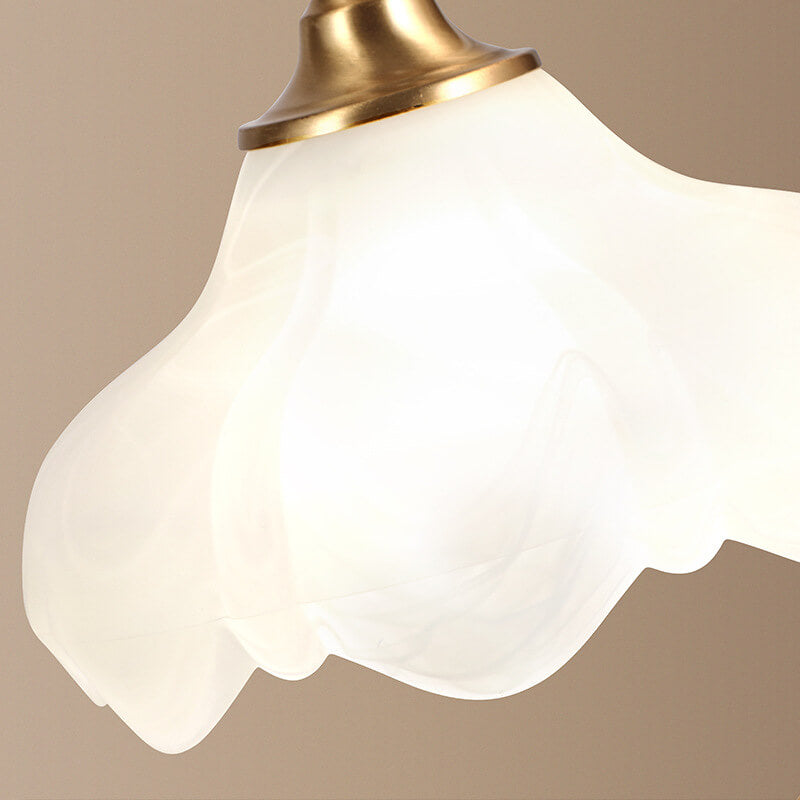 Brass Glass Petal Table Lamp
