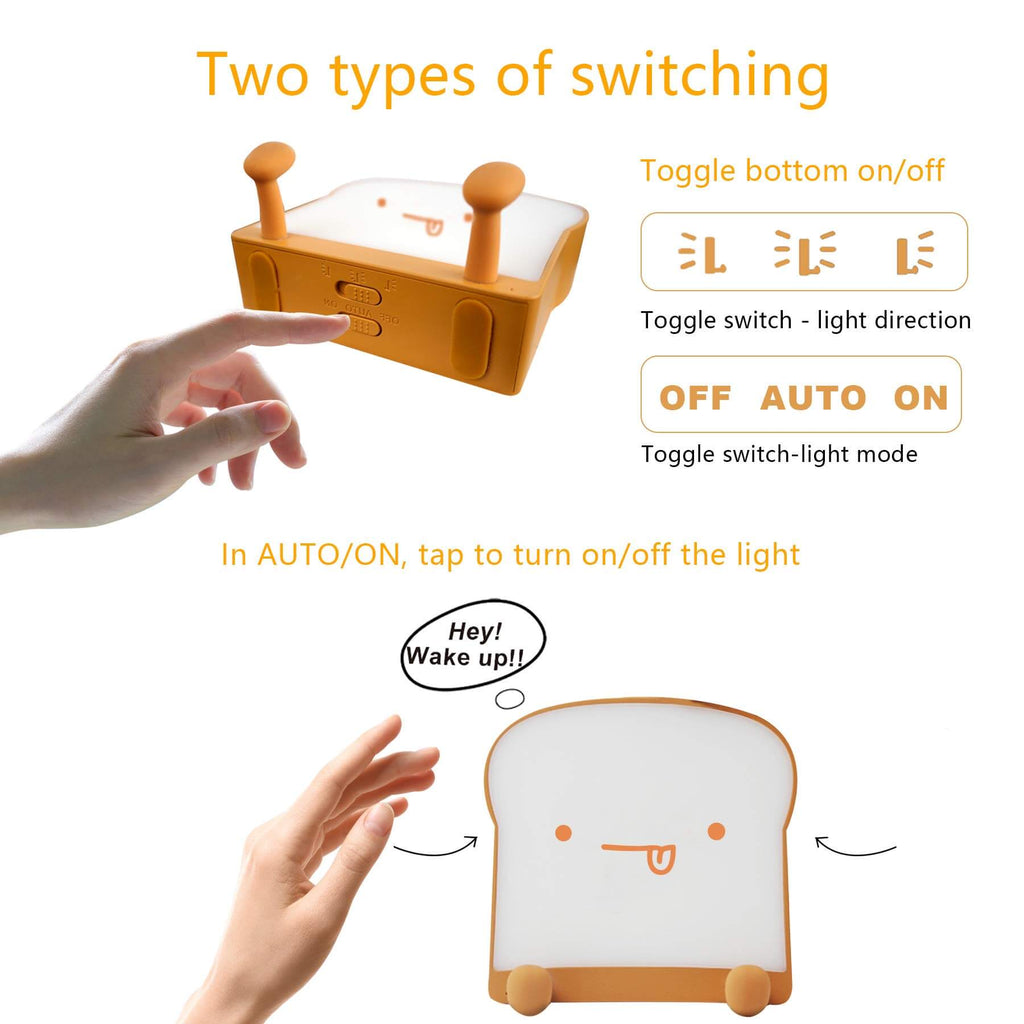Cute Toast Bread Night Table Lamp
