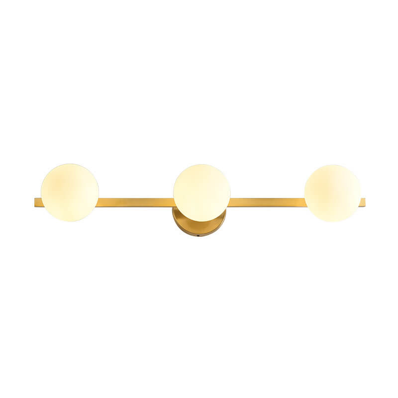 Copper Glass Globe 3/4 3-Light Wall Lamp