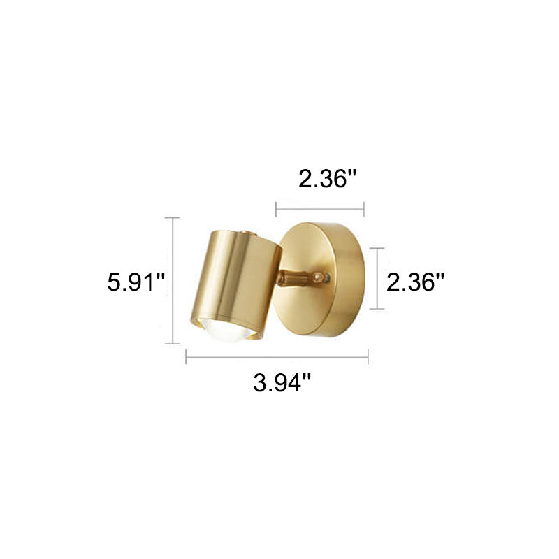 Copper Cylindrical Mini Wall Lamp