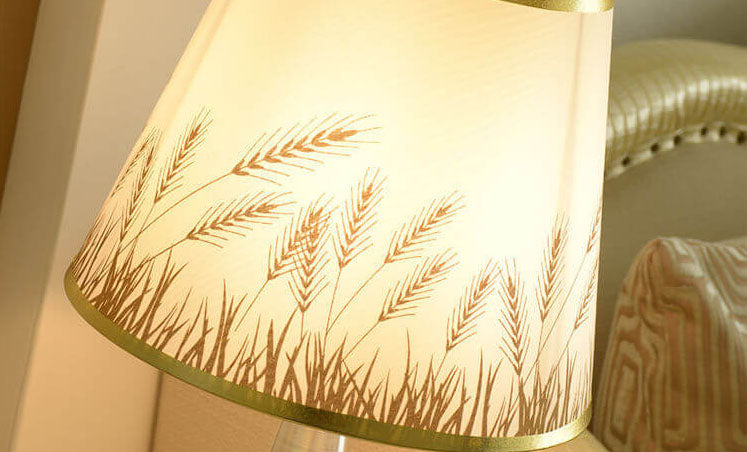 Fabric Lampshade Silver Table Lamp