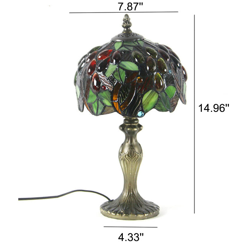 Stained Glass Fruit Dome Table Lamp