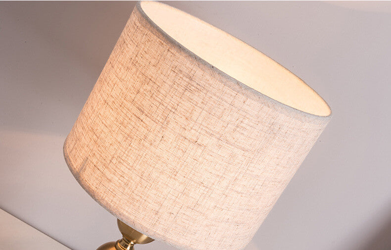 Fabric Metal Ball Table Lamp