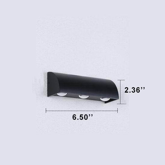 Cylindrical Aluminum 3-Light Outdoor Light