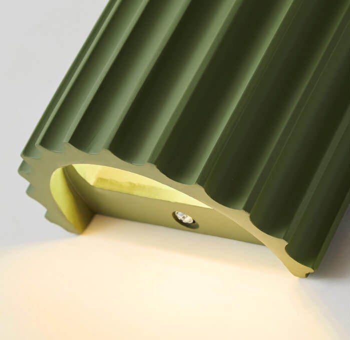 Macaron Resin Striped Half Wall Lamp