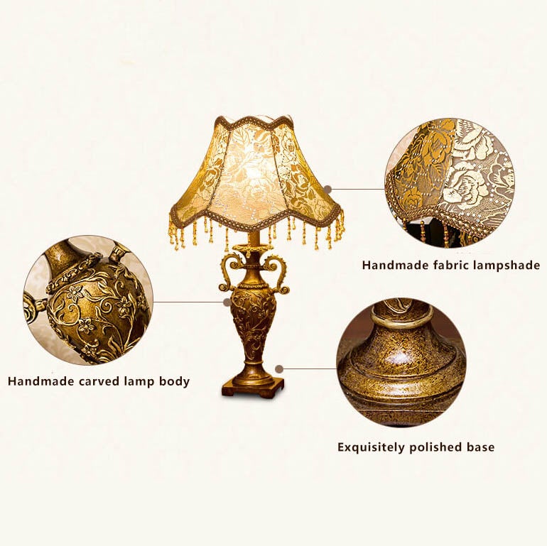 Fabric Antique Table Lamp
