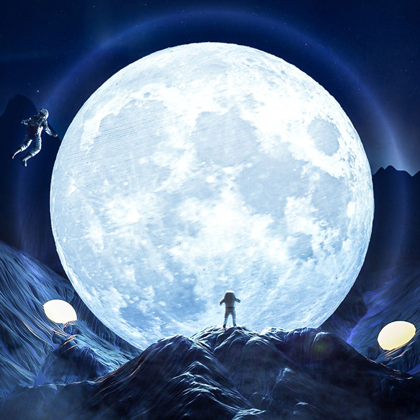 3D Printed Moon Decorative Table Lamp