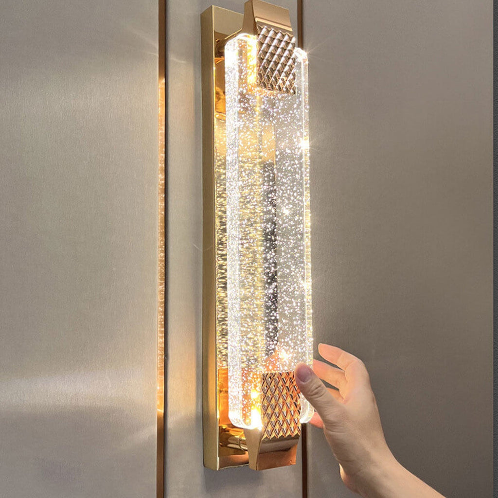 Rectangular Bubble Crystal Wall Lamp