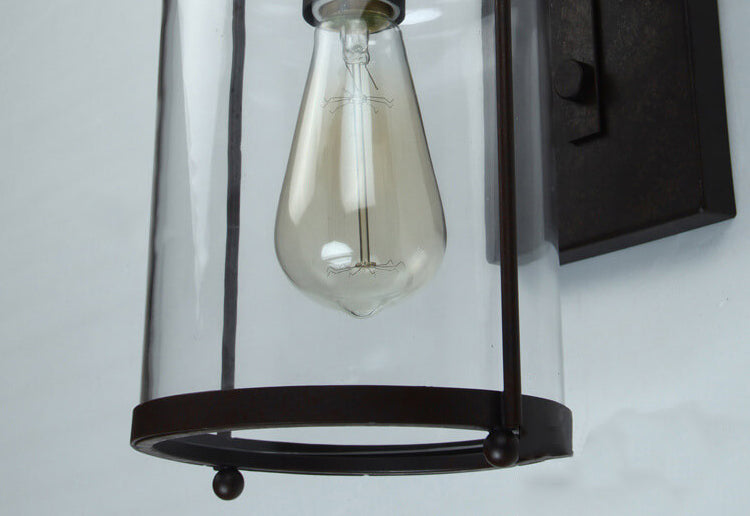Iron Glass Jar Wall Lamp