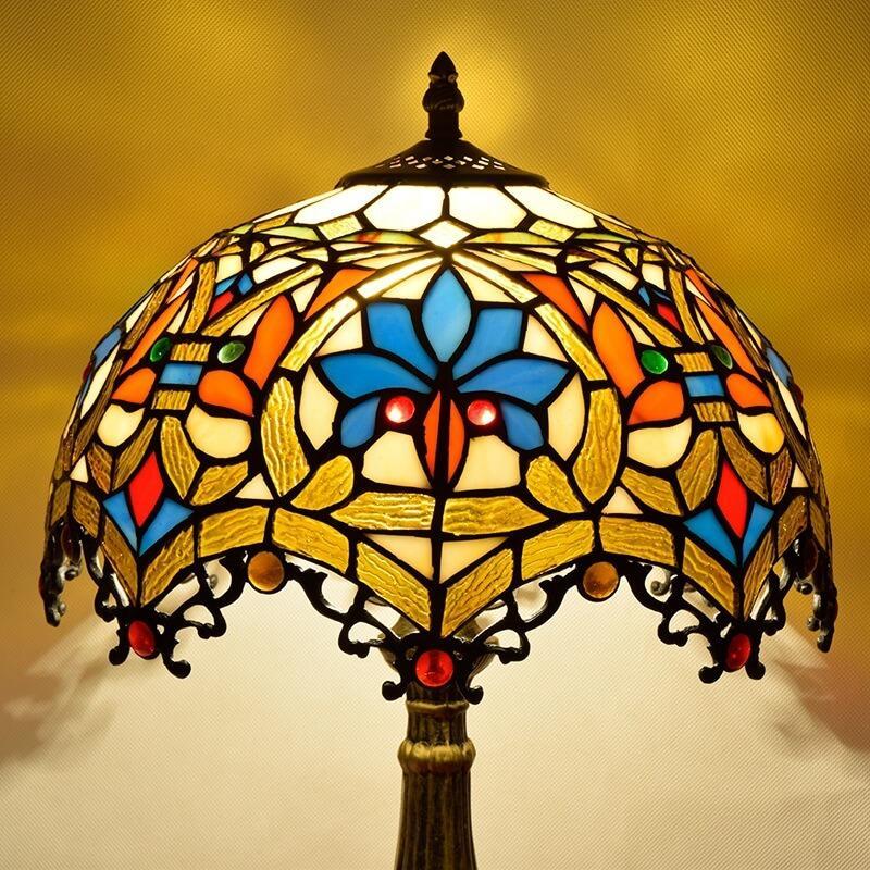 Stained Glass Flower Table Lamp