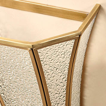 Glass Brass Column Wall Lamp