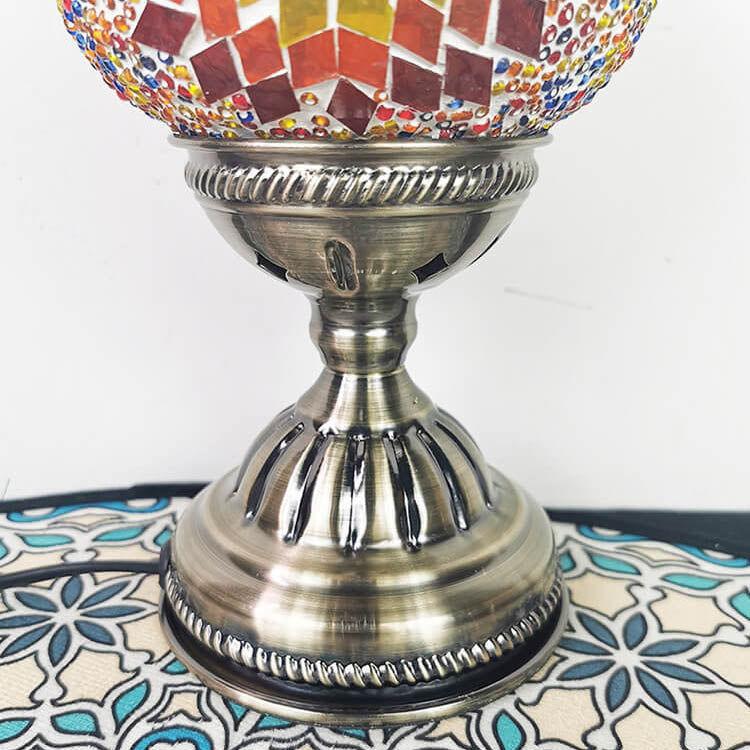 Turkish Stained Glass Globe Table Lamp