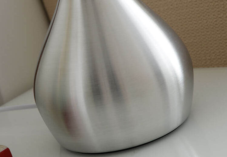 Fabric Lampshade Silver Table Lamp