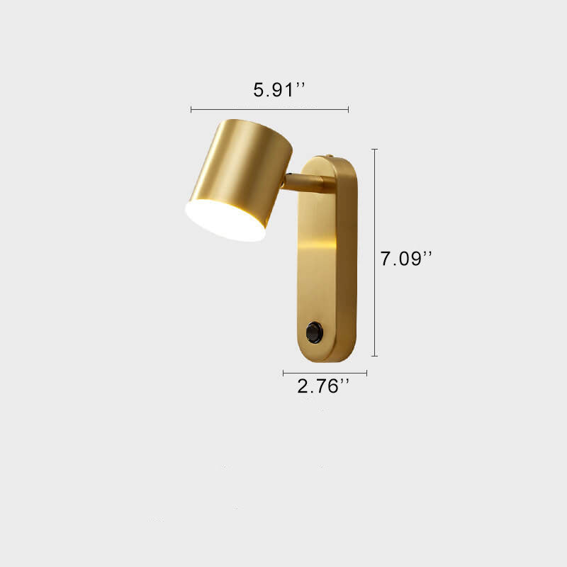Copper Cylinder Wall Lamp