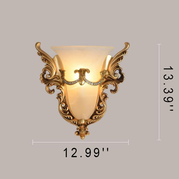 Flared Carving Resin Wall Lamp