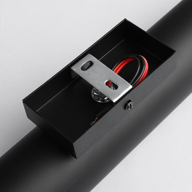 Cylindrical Aluminum Black Gold 2-Light Wall Lamp