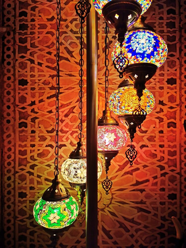 Retro Turkish Moroccan Globe 9-Light Floor Lamp