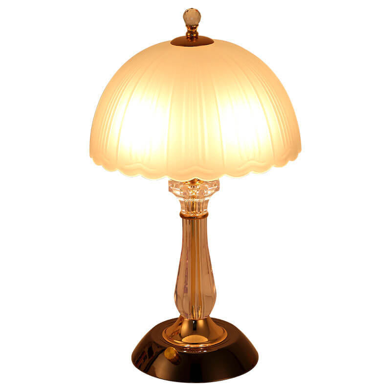 Textured Glass Dome 2-Light Table Lamp
