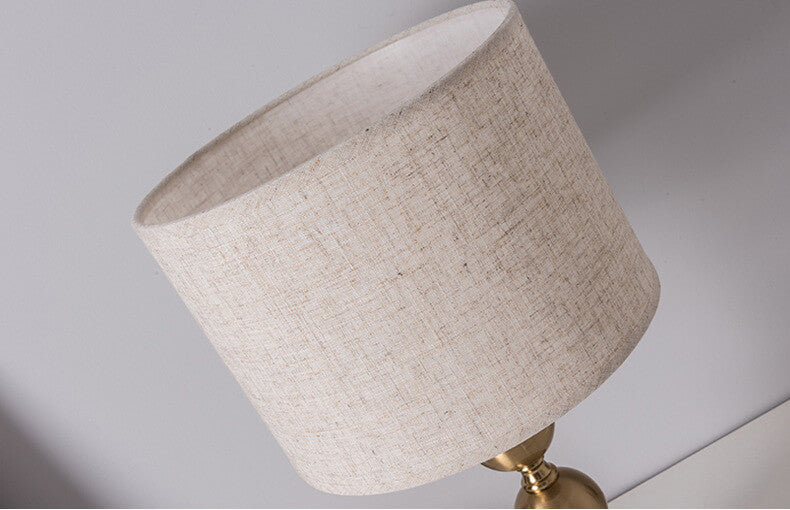 Fabric Metal Ball Table Lamp