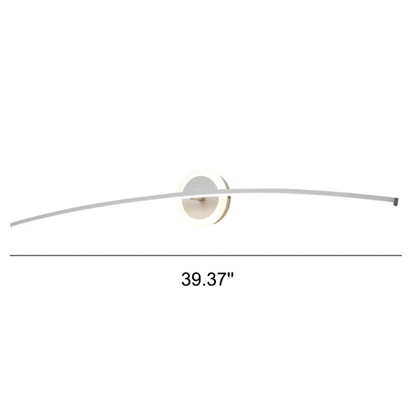 Curved Line Mirror Front Wall Lamp