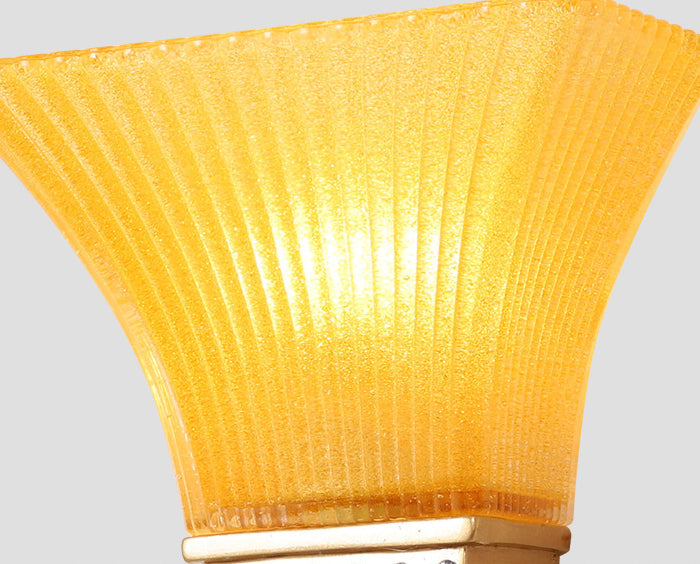 Glass Carving Resin Flared Wall Lamp