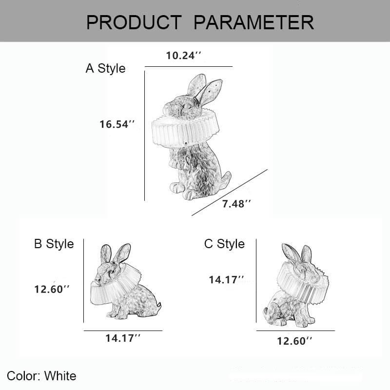 Resin Rabbit Table Lamp